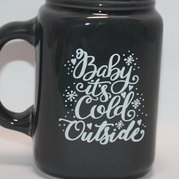 World Market "Baby It's Cold Outside" Grey Mug - Picture 2 of 9